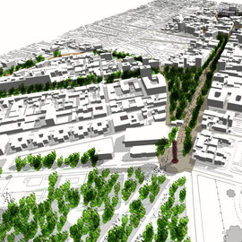 Modelo 3d, intervención urbanística, Albacete