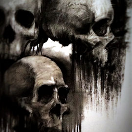 Schädel - Kohle auf Papier (charcoal on paper) 2013