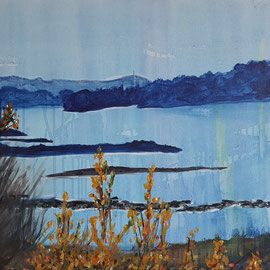 Rhine II, 2023, acrylic on canvas, 65 x 105 cm