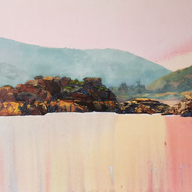 Mekong VI, 2018, acrylic on canvas, 65 x 105 cm