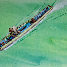 Nam Ou IV, 2025, acrylic on canvas, 65 x 105 cm