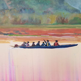 Mekong IX, 2020, acrylic on canvas, 65 x 105 cm