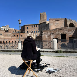 Regina Wuschek, Aquarell, Rom, Italien, plein air