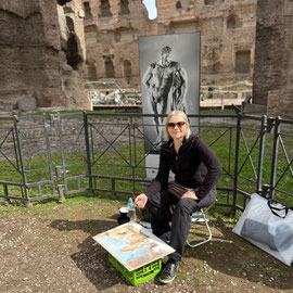 Regina Wuschek, Aquarell, Rom, Italien, plein air