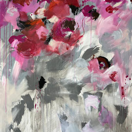 ROSENROT VI, 2023, Pigment und Acryl auf Leinwand, 140x100