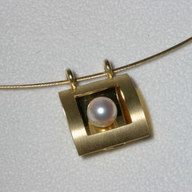Anhänger Perle, 750/-Gelbgold