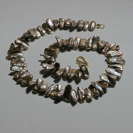 Collier, Süßwasserperlen, SterlingSilber