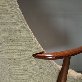 Ib Kofod Larsen Early and Rare High back Reading Chair, Denmark, circa, 1950