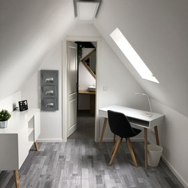 Arbeitsplatz im "Holiday-Office" unseres Ferienhauses in Friedrichstadt