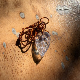10. Copper and glass leaf. Inspired by Peh, Name of God. £20