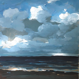 Wolken (Acryl auf Karton)