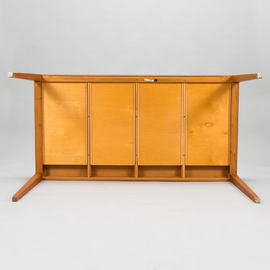 Severin Hansen Jr. Four Drawers Model "36" Teak Desk for Haslev Møbelsnedkeri A/S, Denmark, 1950 PN.Modern