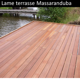 Lame terrasse bois exotique Massaranduba pas cher