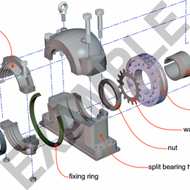 Conveyor pulley bearing assembly