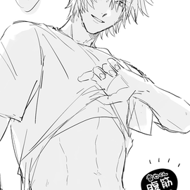 「腹筋見せて」リクエスト絵でした！