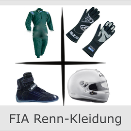 FIA Rennkleidung Rennanzug Helm Rennanzug