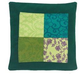 Designer Klangschalenkissen 26 x 26 cm gruentoene