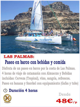 alquiler de barco con todo incluido Las Palmas