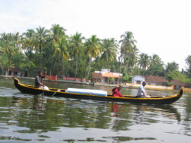 Kerala-Backwaters-India-bootleven-boten-rivier-palmbomen