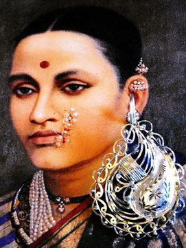 Indian, handcrafted, solid-fill and filigree, sterling-silver, paisley-shaped earrings