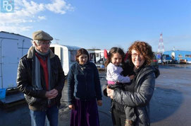 Hier matin, Claude Marais et son mari (asso Romsi) sur le terrain Soferti© Photo PO-Nathalie Bourreau