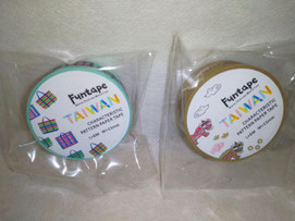 取扱商品/文具/ﾏｽｷﾝｸﾞﾃｰﾌﾟ/funtape 台湾特色ｼﾘｰｽﾞ/[左]漁師網ﾊﾞｯｸﾞ [右]舞獅