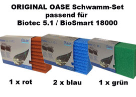 Ersatzschwämme Biotec 5.1 / BioSmart 18000  -  Set oder einzelnd