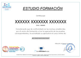 Titulación curso online certificado Estudio Formación