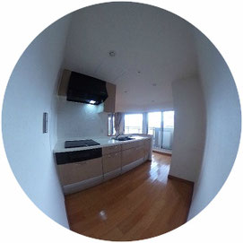 THETA360°GALLERY-402号室↓パノラマで内覧体験できます。↓北34条シティタワー-Kita34JyoCityTawer