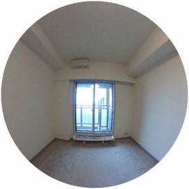 THETA360°GALLERY-402号室↓パノラマで内覧体験できます。↓北34条シティタワー-Kita34JyoCityTawer