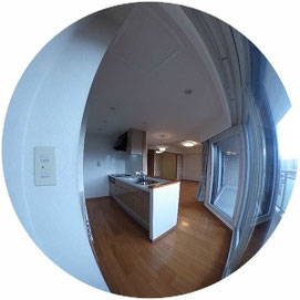 THETA360°GALLERY-402号室↓パノラマで内覧体験できます。↓北34条シティタワー-Kita34JyoCityTawer