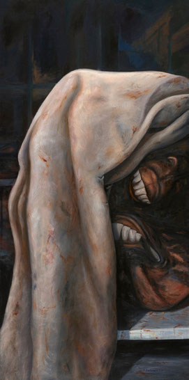Sudario 2006, óleo sobre lienzo 163X80 cm