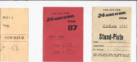 Les Pass Pilotes pour cette épreuve 1987