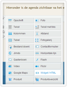 kalender op website