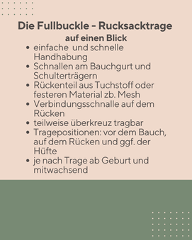 Fullbuckle Babytrage - Übersicht und Vorteile