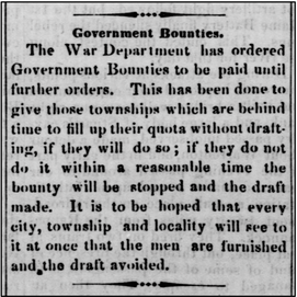 “Government Bounties_The Cass County Republican_Dowagiac, Mich_11 Sep 1862”