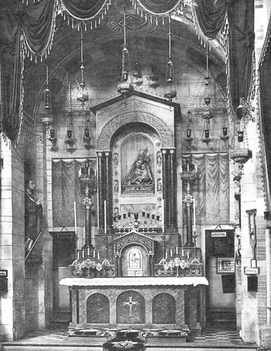 SISTEMAZIONE DEL SIMULACRO DOPO IL RESTAURO DEL 1923