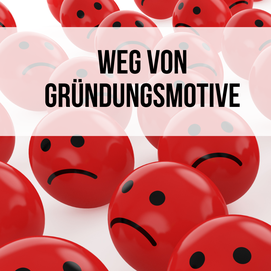 Weg von Gründungsmotive - rote verärgerte Smileykugeln