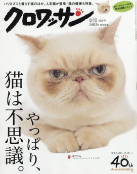 クロワッサン、雑誌表紙、猫の自然食、記事