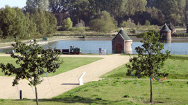 Sandfiltrationsbecken mit Schieberhäuschen