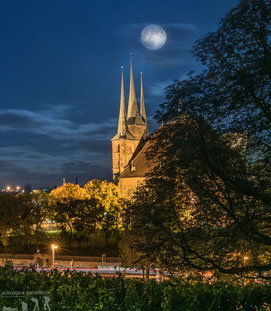 Supervollmond über Erfurt, Foto Melanie Kahl