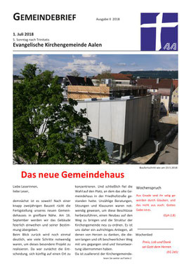 Gemeindebrief Aalen 2018-07