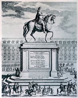 Statue of Louis XIV on Place Louis le Grand (Place Vendôme) Paris, 1692