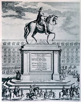 Statue of Louis XIV on Place Louis le Grand (Place Vendôme) Paris, 1692