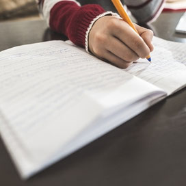 Handwriting in a book