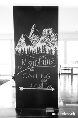 chalkboard, kreidetafel, selber machen, diy, kreativblog, the mountains are calling, kreide, chalk