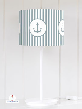 Lampenschirm für Tischlampe Kinderzimmer Anker aus Baumwolle - alle Farben möglich