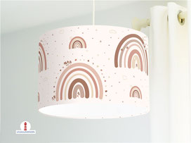 Lampe für Kinderzimmer Regenbogen Erdtöne aus BIO Baumwolle - Alle Farben selber gestalten möglich - Handarbeit - Jasmundson - Germany