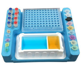 PCR rack mit Kühlung, PCR workstation