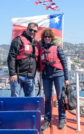 auf dem Schiff im Hafen von Valparaiso
